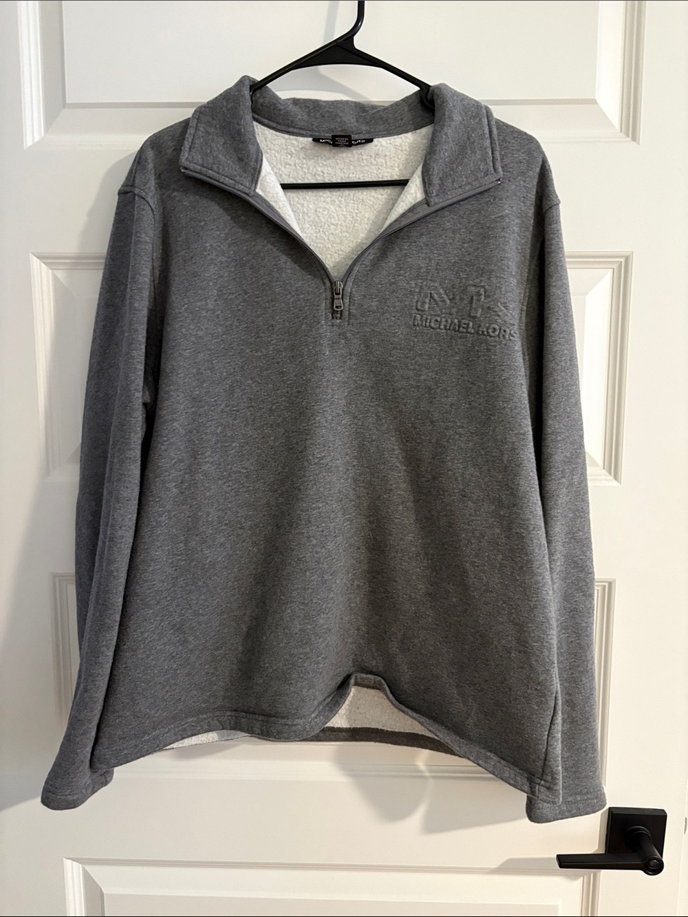 Michael Kors Men's Heather Gray Quarter-Zip Pullover